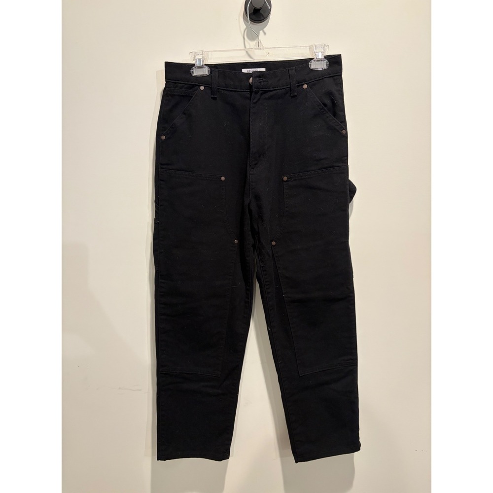 Renggli Black Double Knee Carpenter Pants Women 27 Workwear Straight Leg USA - Picture 2 of 9